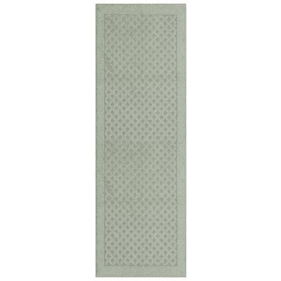Mainstays Dylan Solid Diamond Runner Rug, Gray Pewter, 2'6" x 8'