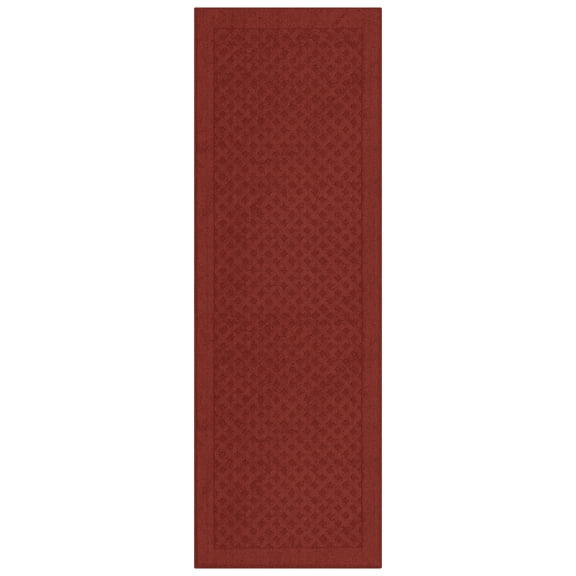 Mainstays Traditional Dylan Solid Diamond Runner Rug, Red, 2'6" x 8''