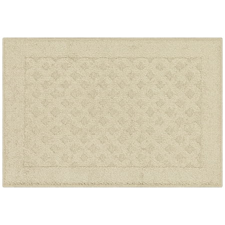 Mainstays Dylan Solid Diamond Olefin Beige Indoor Accent Rug, 1'8"x2'6"