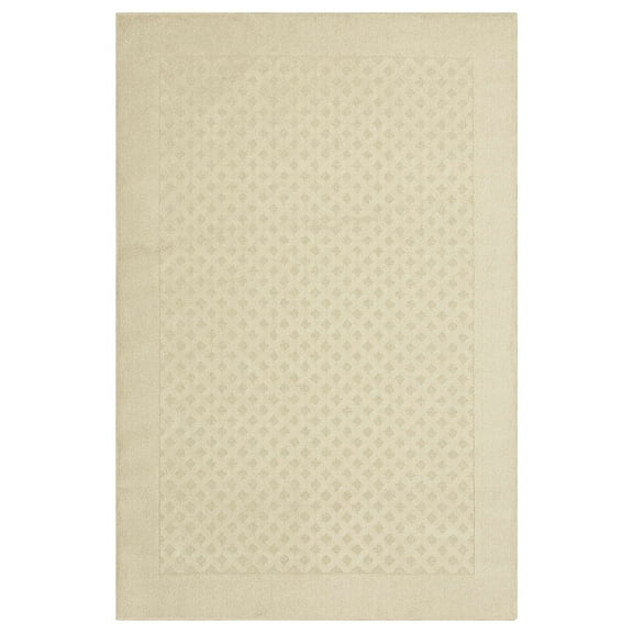 Mainstays Dylan Solid Diamond Olefin Beige Indoor Area Rug, 4'x5'4"