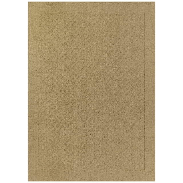Mainstays Dylan Solid Diamond Olefin Beige Indoor Area Rug, 7' x 10 ...