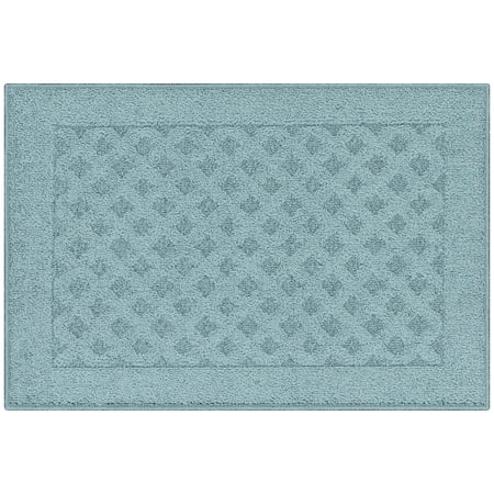Mainstays Dylan Solid Diamond Olefin Blue Indoor Accent Rug, 1'8"x2'6"
