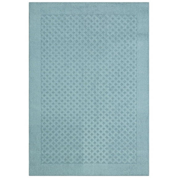 Mainstays Dylan Solid Diamond Olefin Blue Indoor Area Rug, 4' x 5'4"