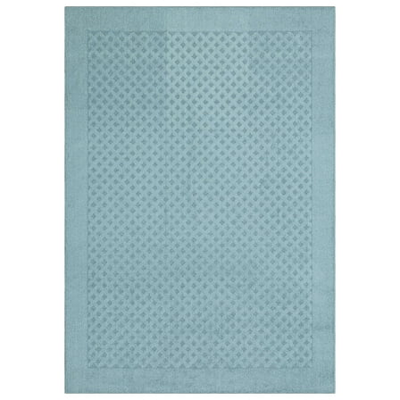Mainstays Dylan Solid Diamond Olefin Blue Indoor Area Rug, 5' x 7'