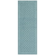 Mainstays Dylan Solid Diamond Olefin Blue Indoor Runner Rug, 1 ft 9 in x 5 ft