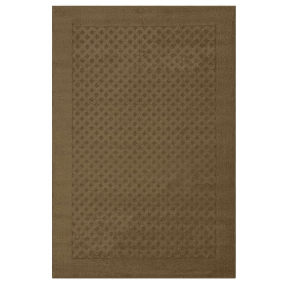 Mainstays Dylan Solid Diamond Olefin Brown Indoor Area Rug, 4'x5'4"