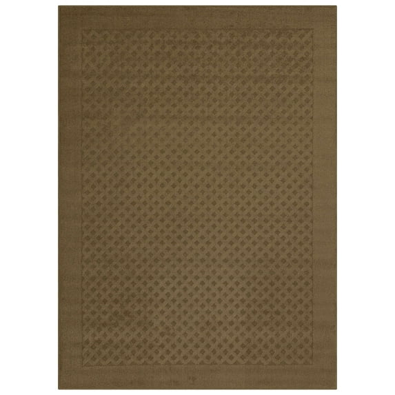 Mainstays Dylan Solid Diamond Olefin Brown Indoor Area Rug, 5' x 7'