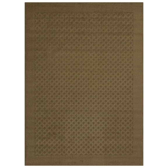 Mainstays Dylan Solid Diamond Olefin Brown Indoor Area Rug, 5' x 7'