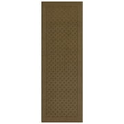 Mainstays Dylan Solid Diamond Olefin Brown Indoor Runner Rug, 2'x6'