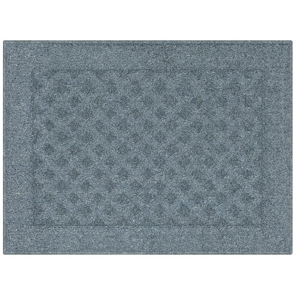 Mainstays Dylan Solid Diamond Olefin Navy Blue Indoor Accent Rug, 1'8"x2'6"