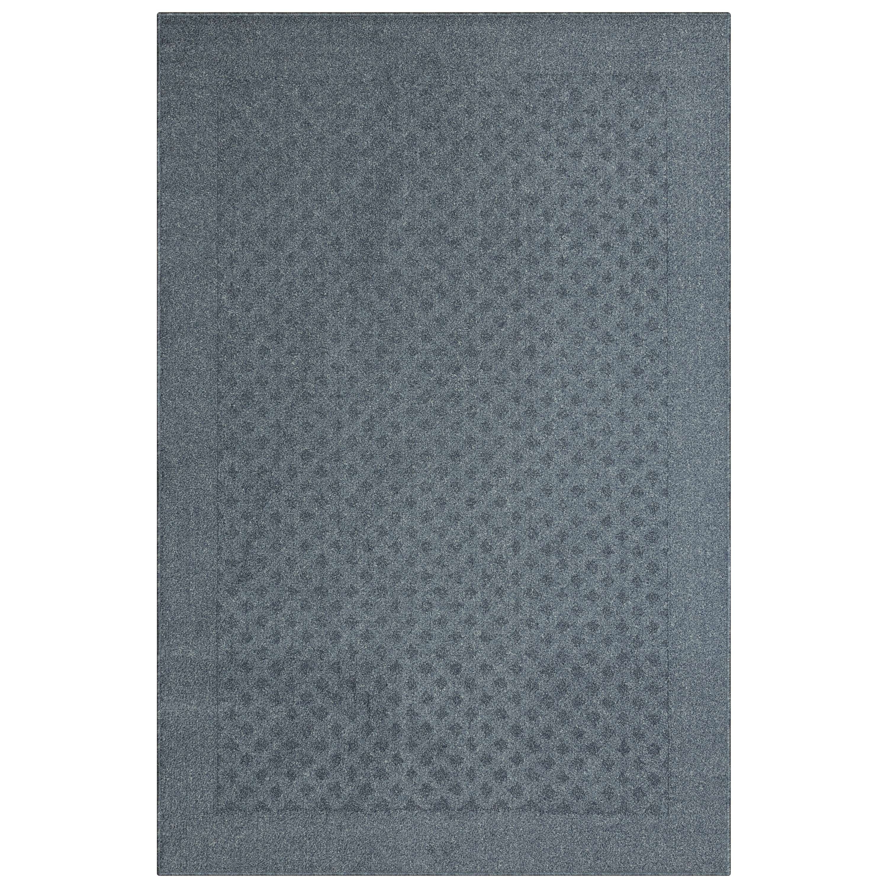 Mainstays Dylan Solid Diamond Olefin Navy Blue Indoor Area Rug, 4' x 5'4"