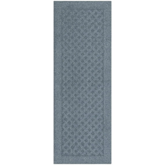 Mainstays Dylan Solid Diamond Olefin Navy Blue Indoor Runner Rug, 1'9"x5'