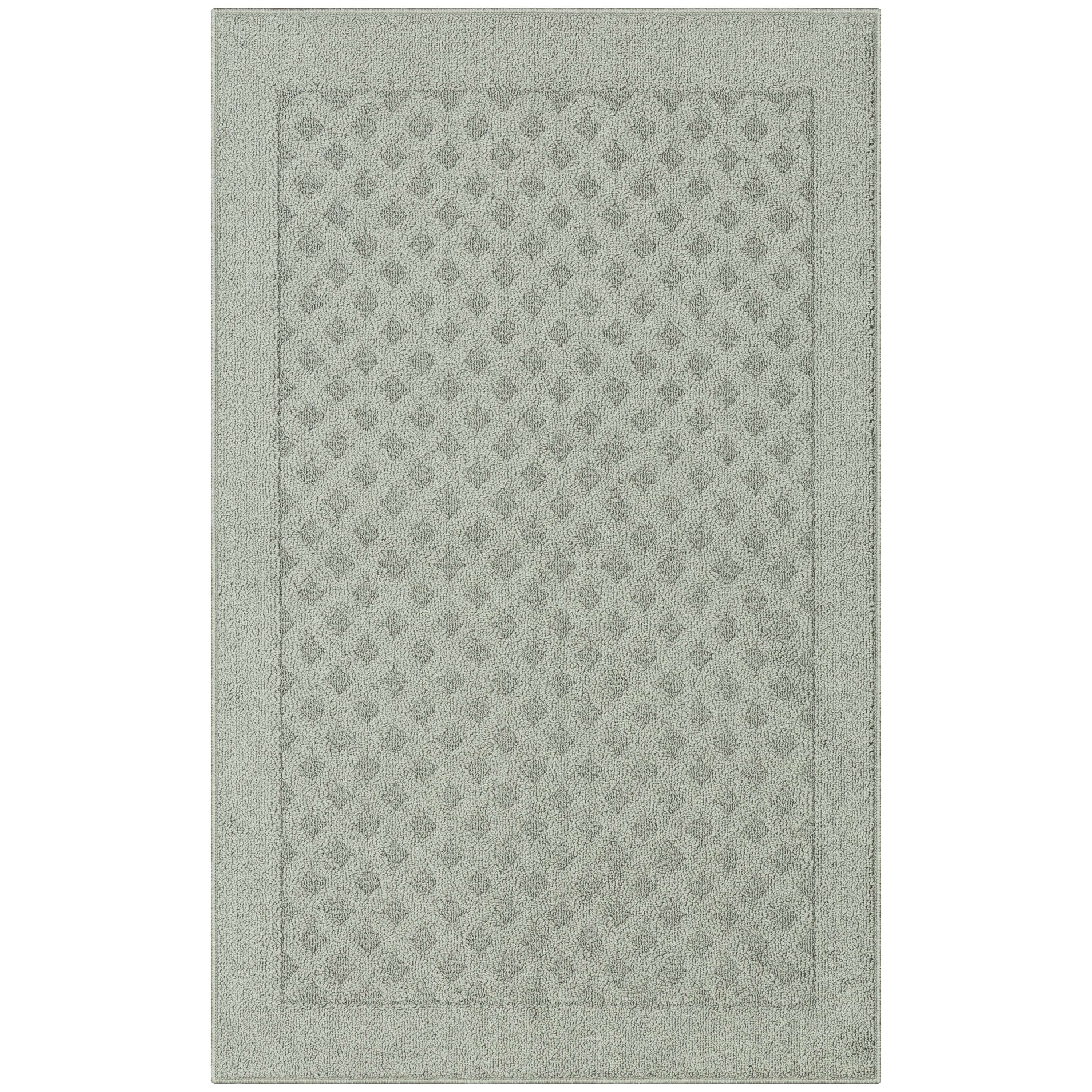 Pewter Gray Tufted Non-slip Rectangular Indoor Rug, 2'6" x 3'10"