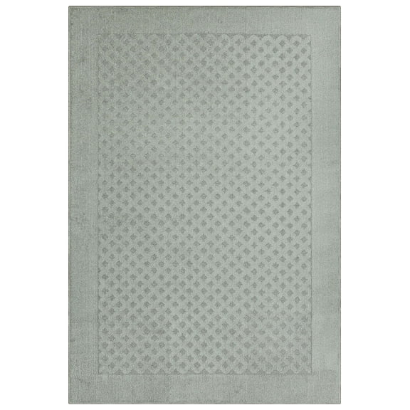 Mainstays Dylan Solid Diamond Olefin Pewter Gray Indoor Area Rug, 4' x 5'4"