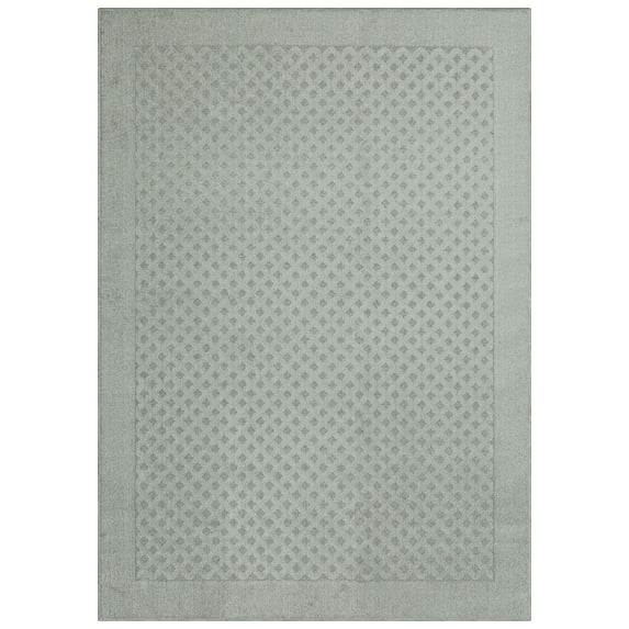 Mainstays Dylan Solid Diamond Olefin Pewter Gray Indoor Area Rug, 5' x 7'