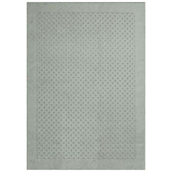 Mainstays Dylan Solid Diamond Olefin Pewter Gray Indoor Area Rug, 5' x 7'