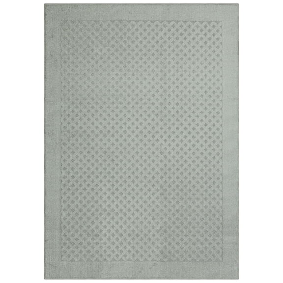 Mainstays Dylan Solid Diamond Olefin Pewter Gray Indoor Area Rug, 7' x 10'