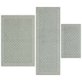 thumbnail image 1 of Mainstays Dylan Pewter Gray Solid Diamond Indoor Rug Set, 3-Piece, Skid-Resistant, 1 of 8