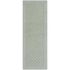 Mainstays Dylan Solid Diamond Pewter Gray Olefin Indoor Runner Rug, 1 ft 9 in x 5 ft