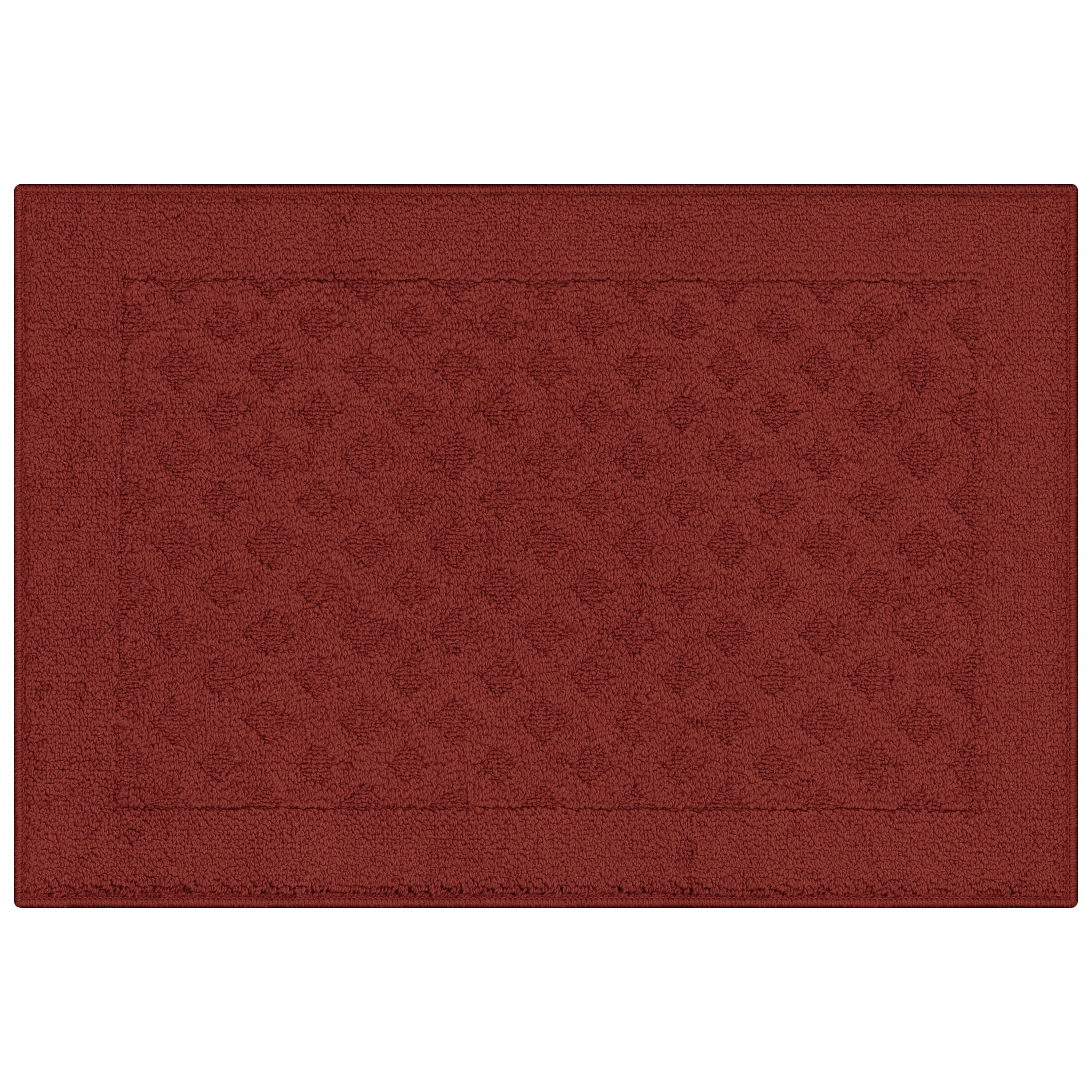 Mainstays Dylan Solid Diamond Olefin Red Indoor Accent Rug, 1'8"x2'6"