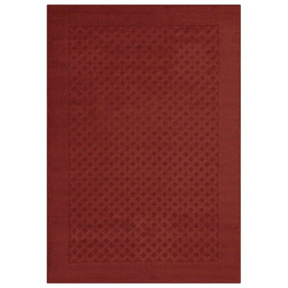 Mainstays Dylan Solid Diamond Olefin Red Indoor Area Rug, 4' x 5'4"
