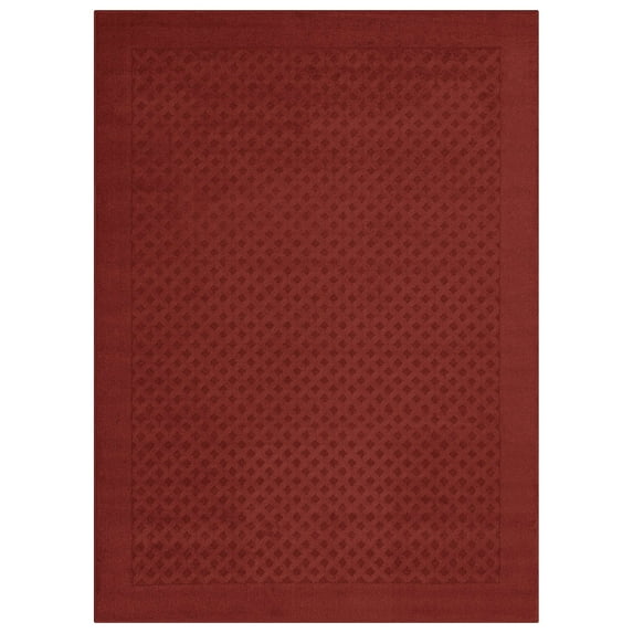 Mainstays Dylan Solid Diamond Olefin Red Indoor Area Rug, 5' x 7'