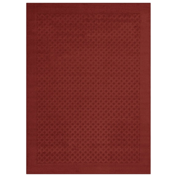 Mainstays Dylan Solid Diamond Olefin Red Indoor Area Rug, 7' x 10'