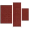 thumbnail image 1 of Mainstays Dylan Solid Diamond Olefin Red Indoor Rug Set, 3-Piece Accent Rug Set, 1 of 7