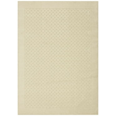 Mainstays Dylan Solid Diamond Traditional Beige Indoor Area Rug, 5' x 7'