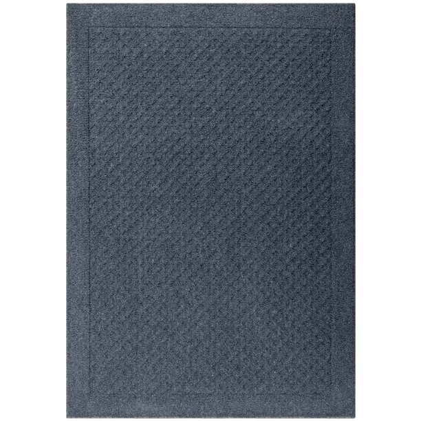 Mainstays Dylan Solid Diamond Traditional Navy Blue Indoor Area Rug, 7