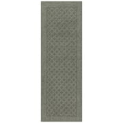 Mainstays Dylan Solid Diamond Traditional Pewter Gray Indoor Runner Rug, 2'x6'