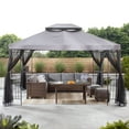 Mainstays EasyAssembly 10 x 12 Foot Outdoor Soft Top Gazebo Gray