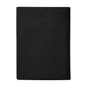 Mainstays Easy Care 300 Count Solid Rich-Black CVC Cotton Blend Flat Sheet, Full (Adult)