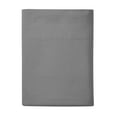 thumbnail image 1 of Mainstays Easy Care Solid Soothing-Gray CVC Cotton Blend Flat Sheet, King, 1 of 4