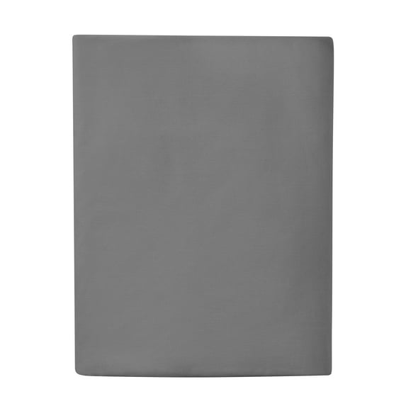 Mainstays Easy Care 300 Thread Count Solid Soothing Gray CVC Cotton Blend Fitted Sheet, Full (Adult)