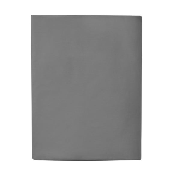 Mainstays Easy Care 300 Thread Count Solid Soothing-Gray CVC Cotton Blend Fitted Sheet, King (Adult)