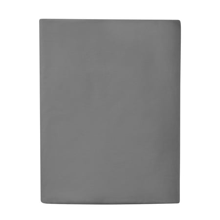 Mainstays Easy Care Solid Soothing-Gray CVC Cotton Blend Fitted Sheet, Twin/Twin XL
