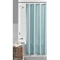 thumbnail image 1 of Mainstays Eco-Friendly Waffle-Weave Fabric Shower Curtain, with Recycled Polyester, 72” x 72”, Blue, 1 of 7