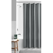 Mainstays Eco-Friendly Waffle-Weave Fabric Shower Curtain, with Recycled Polyester, 72” x 72”, Gray