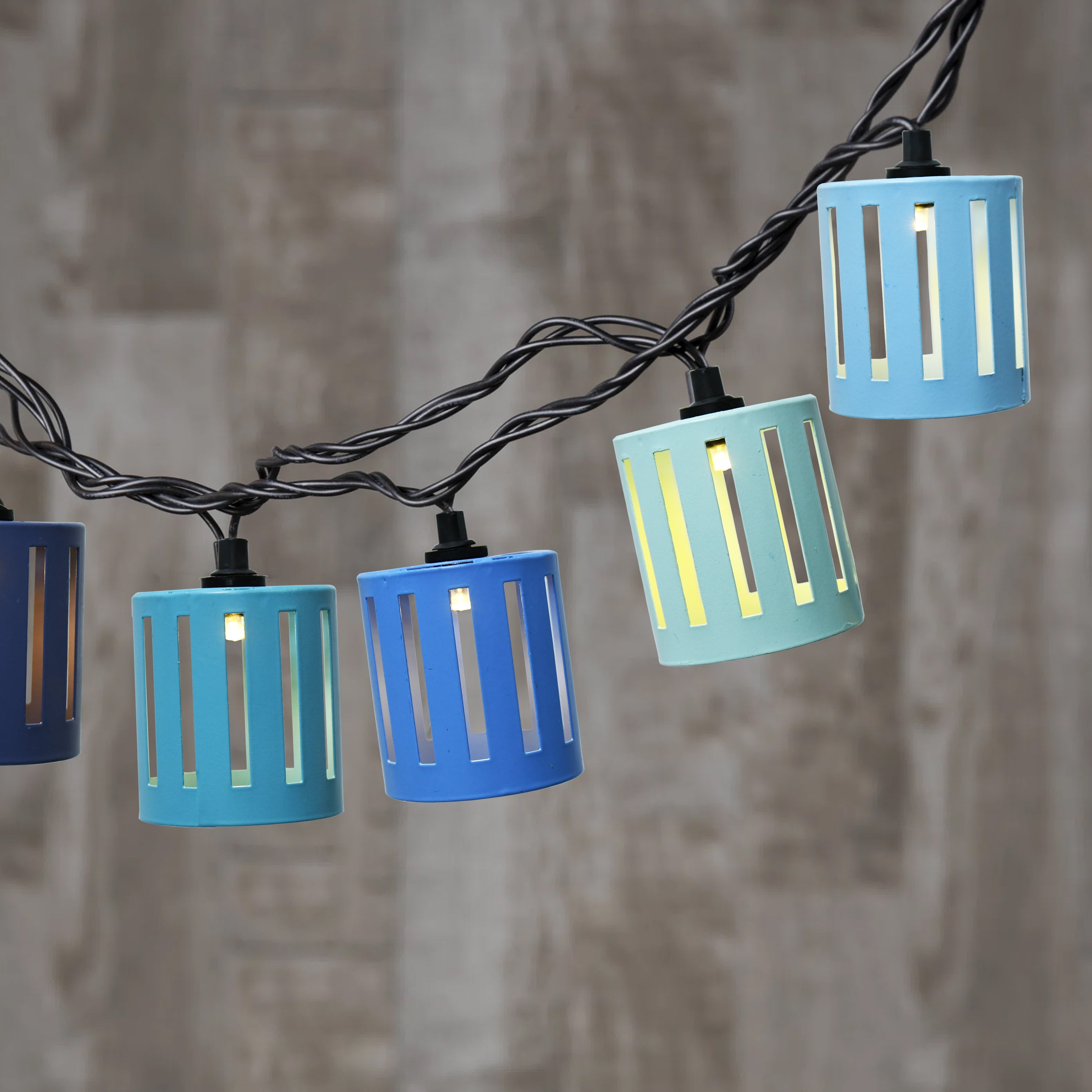 Mainstays Electric 120 Volts 10Count Blue Metal Hood LED Outdoor