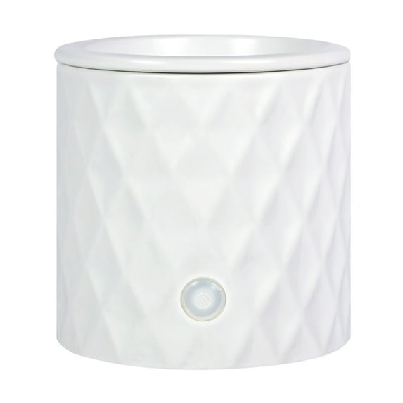 Mainstays Electric Diamond Ceramic Wax Melt Warmer, 18-Watt, White