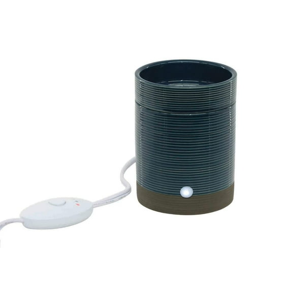 Mainstays Electric Blue Brown Ceramic Wax Warmer, Single Pack