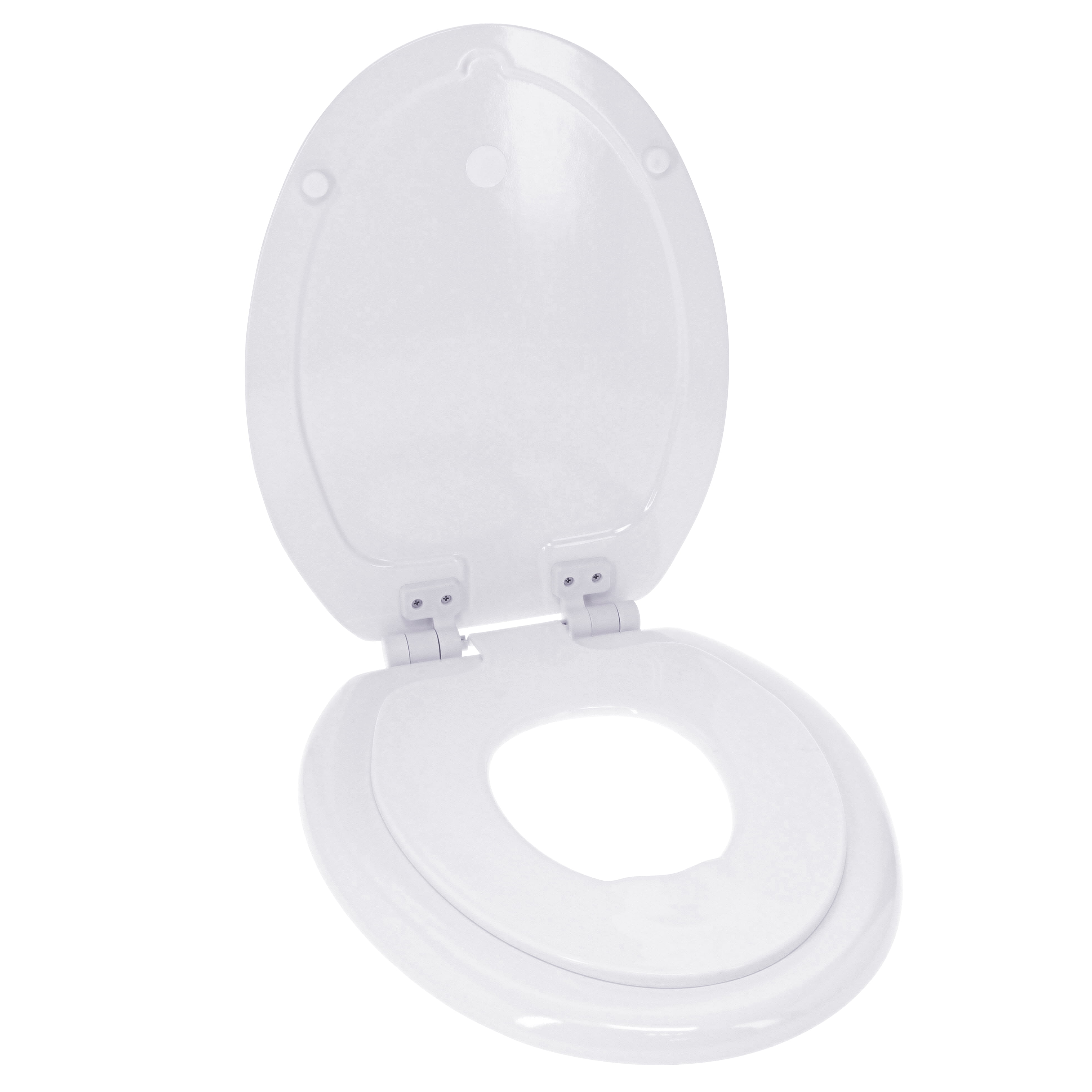 Mainstays Elongated Adult/Child Wood Toilet Seat with Plastic Potty