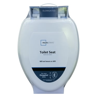 Mainstays Elongated Toilet Seat in White