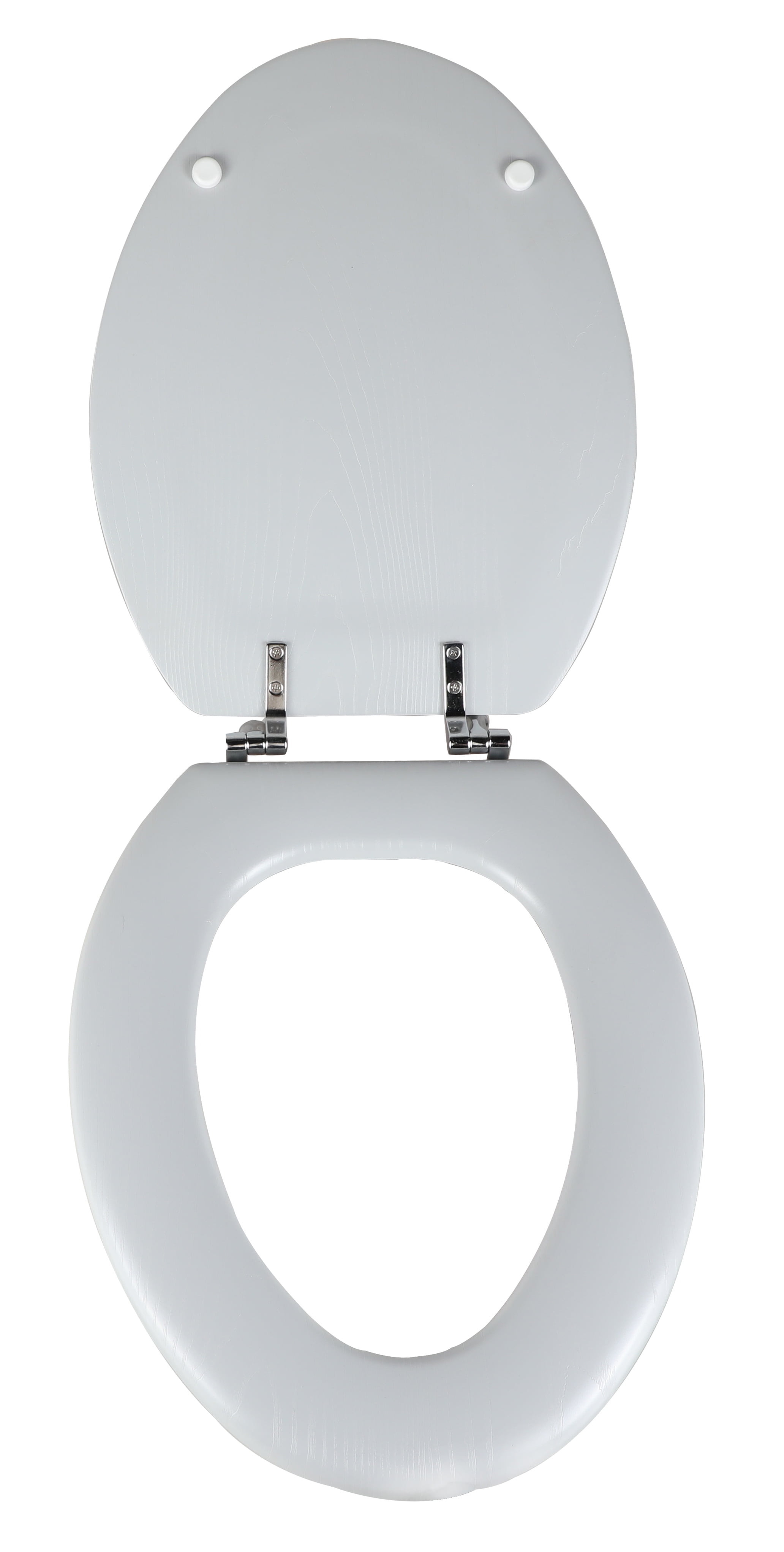Mainstays Elongated Veneer Wood Toilet Seat with chrome hinge, Rustic