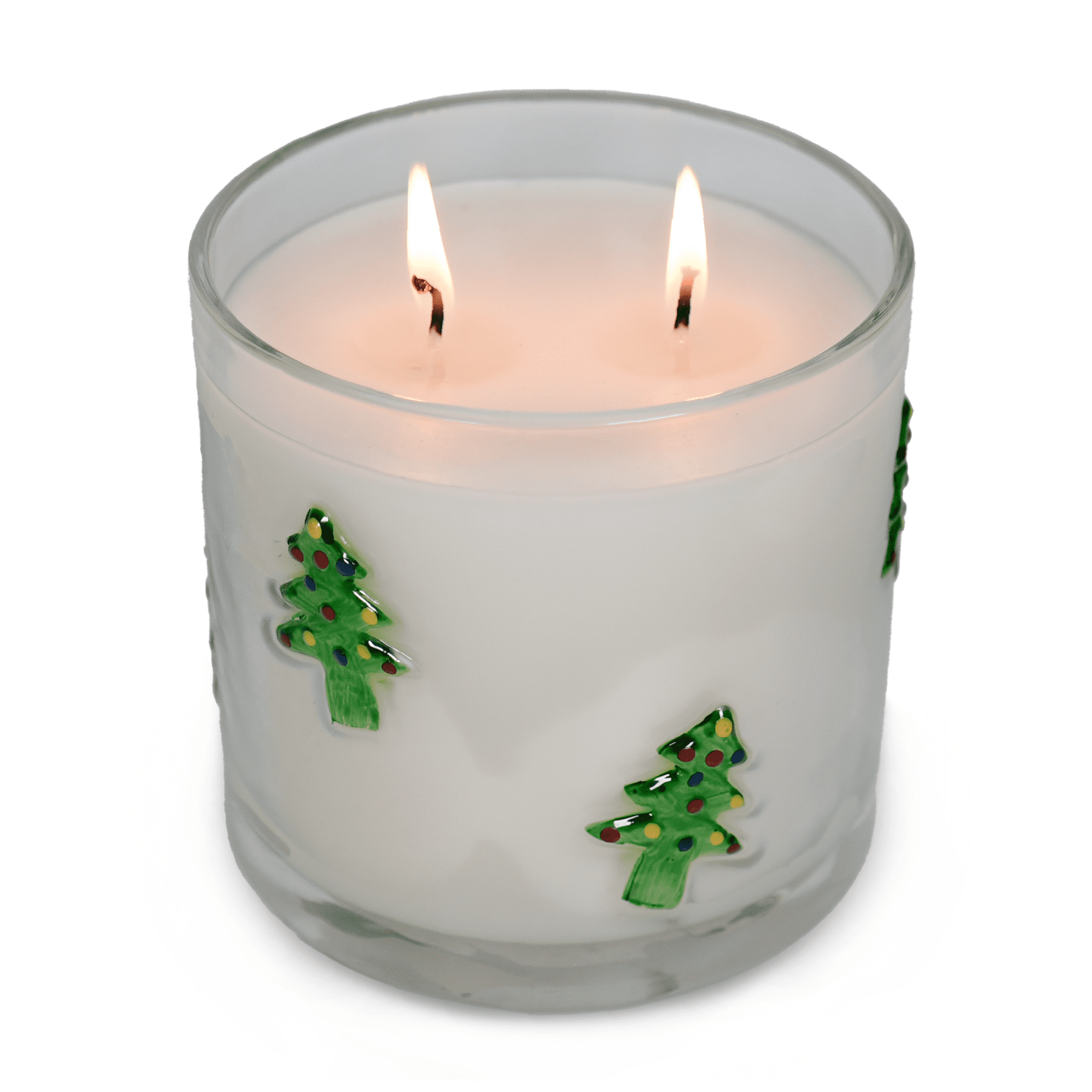 Mainstays Embedded Christmas Tree Icon 2-Wick Soy Blend Candle Winter ...