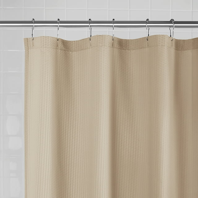 Mainstays Embossed Fabric Shower Liner, 70" x 72" in., Tan
