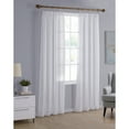 thumbnail image 1 of Mainstays Embroidered Scroll Rod Pocket Sheer Curtain Panel, White, 38" x 95", 1 of 5