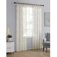 thumbnail image 1 of Mainstays Embroidered Scroll Sheer Single Curtain Panel, Ivory/Gold, 38" W x 84" L, 1 of 5