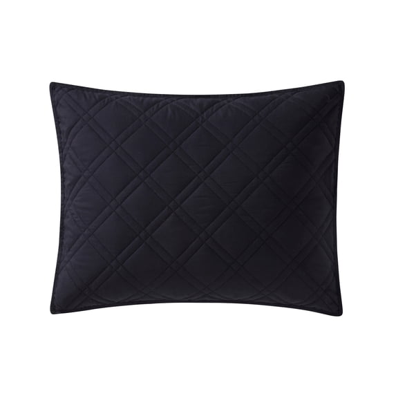 Mainstays Plaid Pillow Sham, Standard, Black & White, 1 Pack
